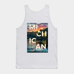 Michigan Travel Poster Tank Top